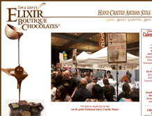 Tablet Screenshot of elixirchocolates.com